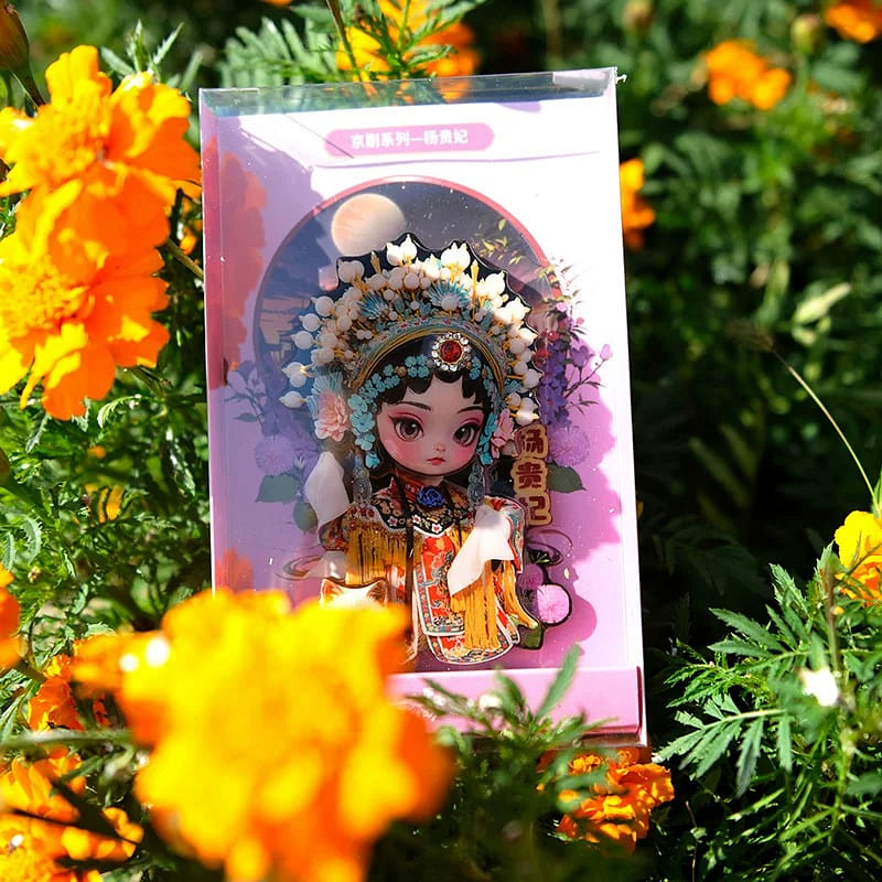 Tang Doll Fridge Magnet(Purple - Yang Guifei) 1 count