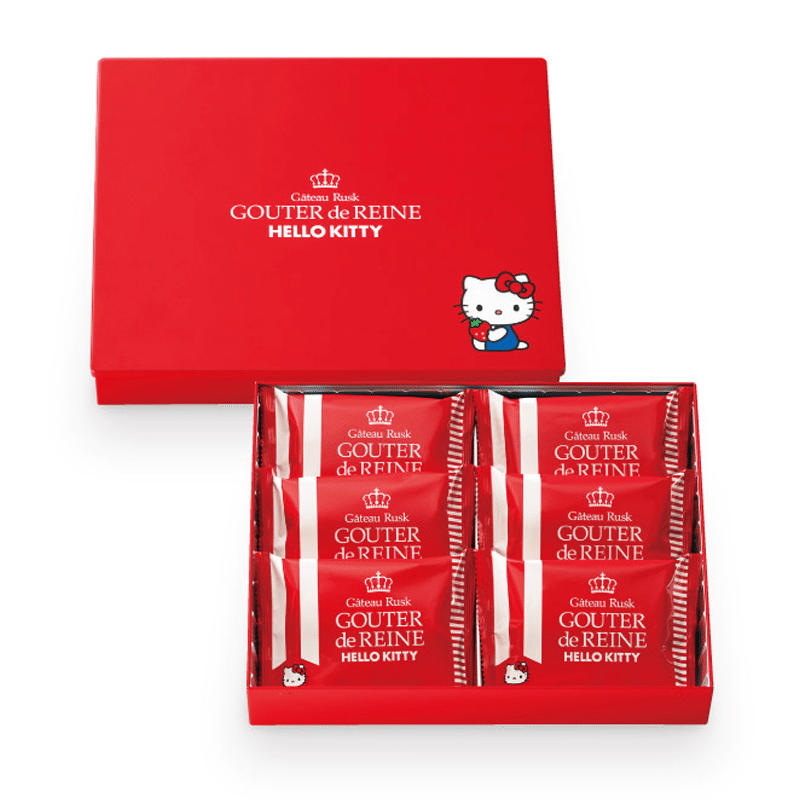 GATEAU FESTA HARADA Strawberry Cream Sandwich Bread -hello kitty 6pcs 1 box