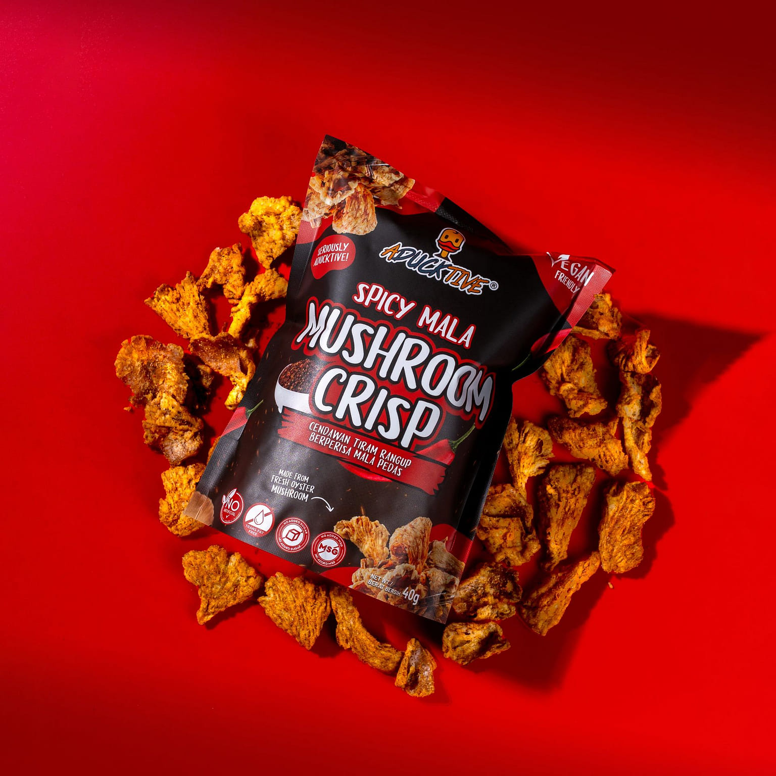 MUSHROOM CRISPS - SPICY MALA - 40 GRAMS 1 each