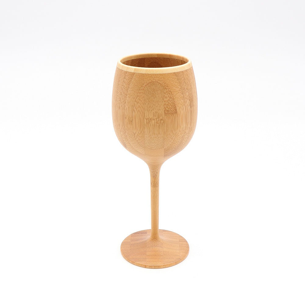 RIVERET Bordeaux Wine Glass (Brown) -dishwasher-safe bamboo cup made in Japan 1 each