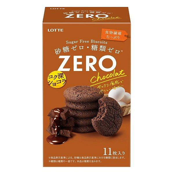 LOTTE Zero Sugar Chocolate Biscuits 11pcs 1 개