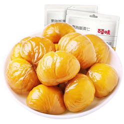 百草味熟制板栗仁80g*1袋坚果炒货休闲零食小吃 80 克