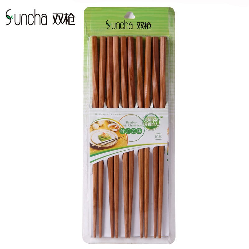 Bamboo chopsticks twist technology paint-free 1 개입