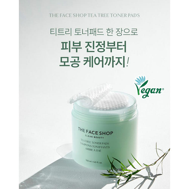 รับ THE FACE SHOP Tea Tree Pore Toner Pad 70PC จัดส่ง | Weee! ตลาด