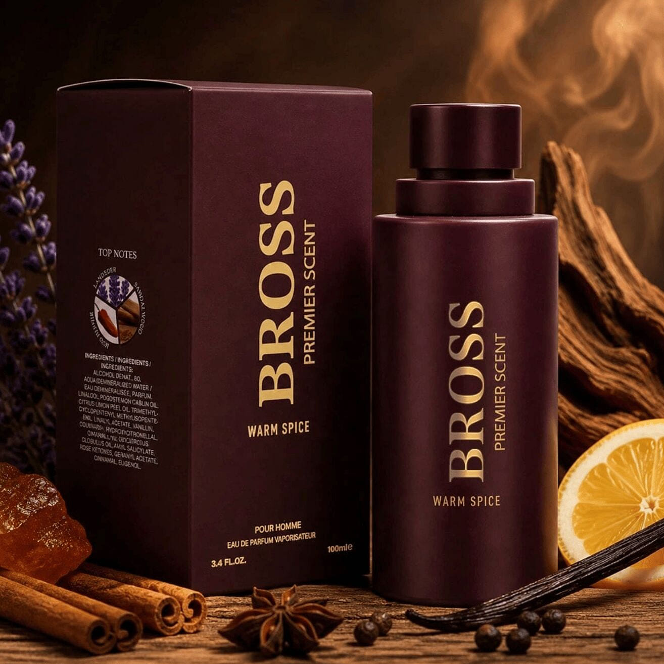 Wish BROSS Men's Eau De Parfum EDP Spray 100ml/3.4 1 bottle