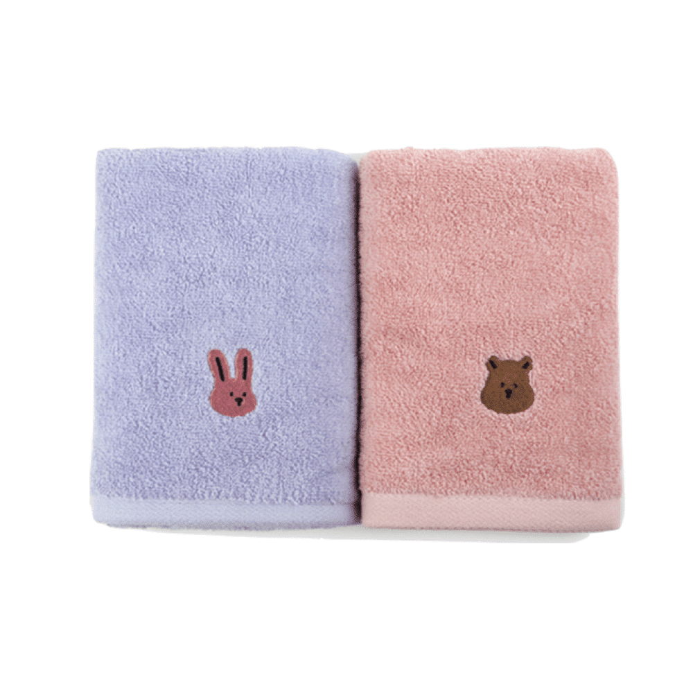[Ships directly from U.S.] DAILYLIKE Signature Embroidered Towel Donggusongi 2 อัน
