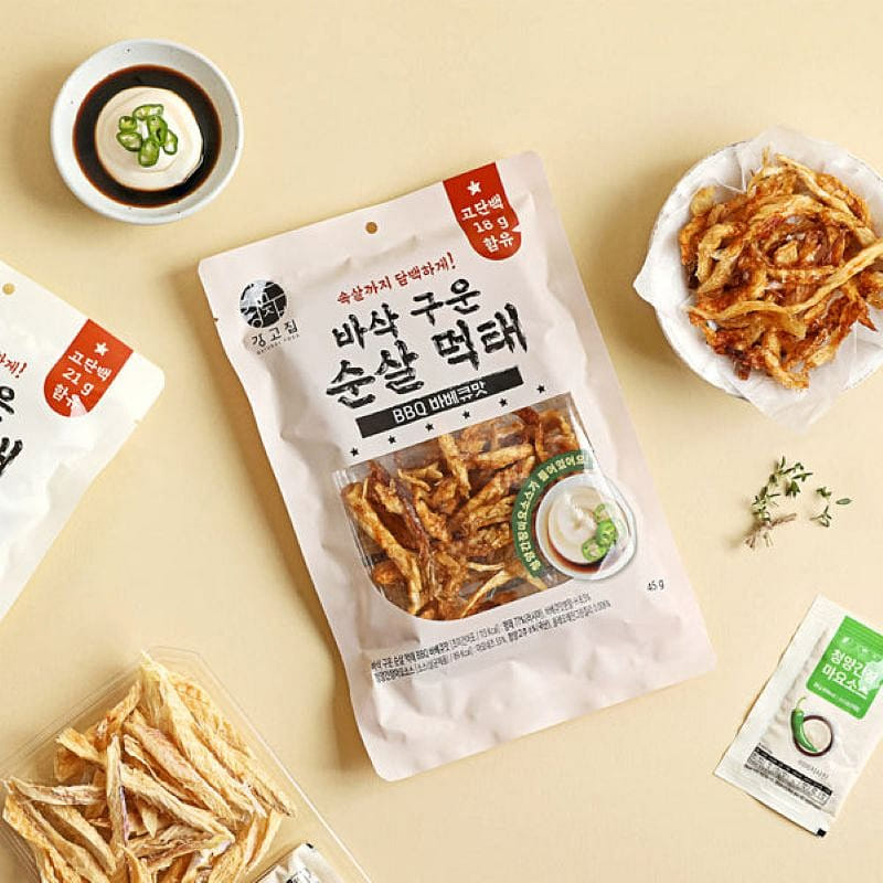 강고집 바삭 구운 순살 먹태 - BBQ 바베큐맛 45g 45 그램