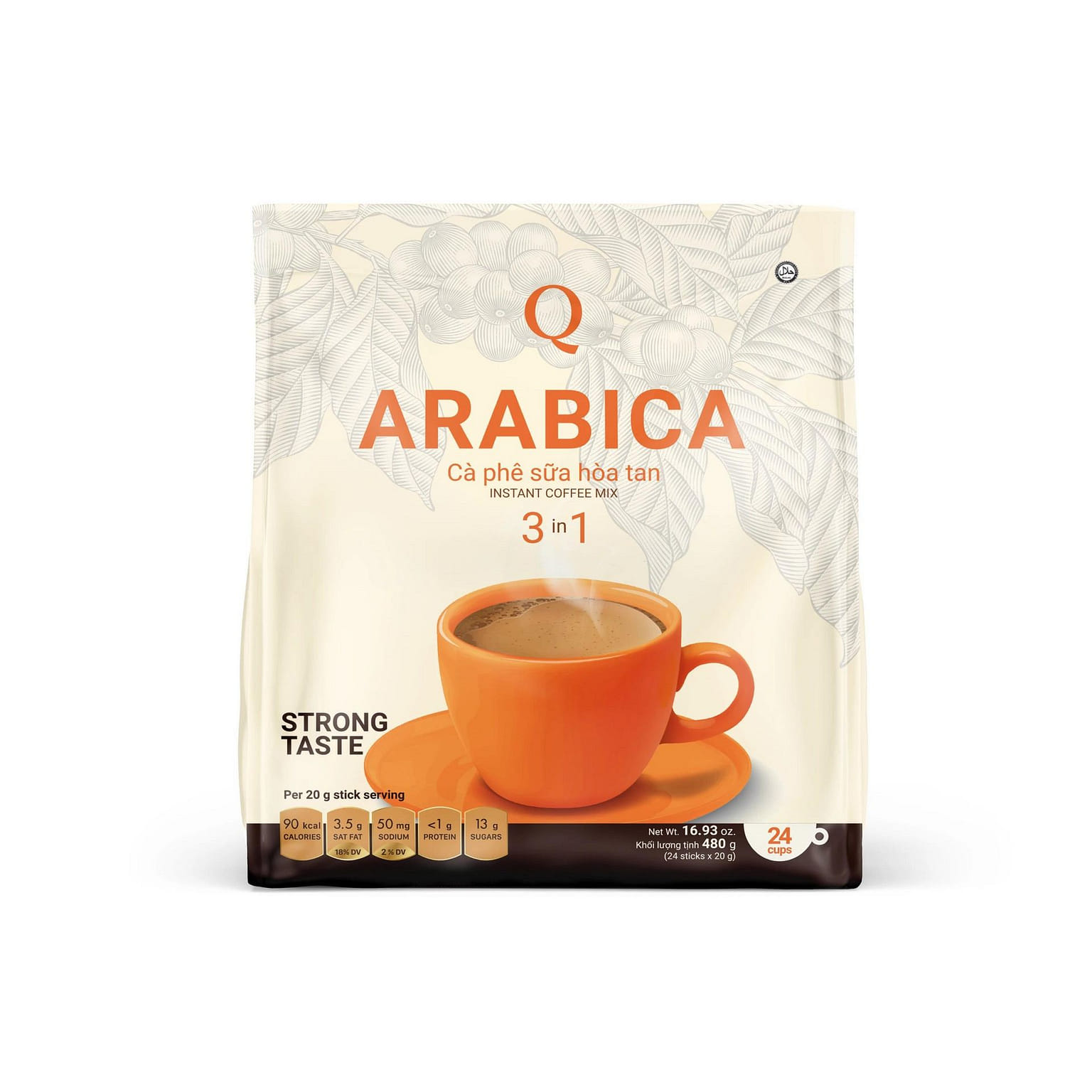 Q Instant Vietnamese Coffee - ARABICA STRONG BAG 1 each