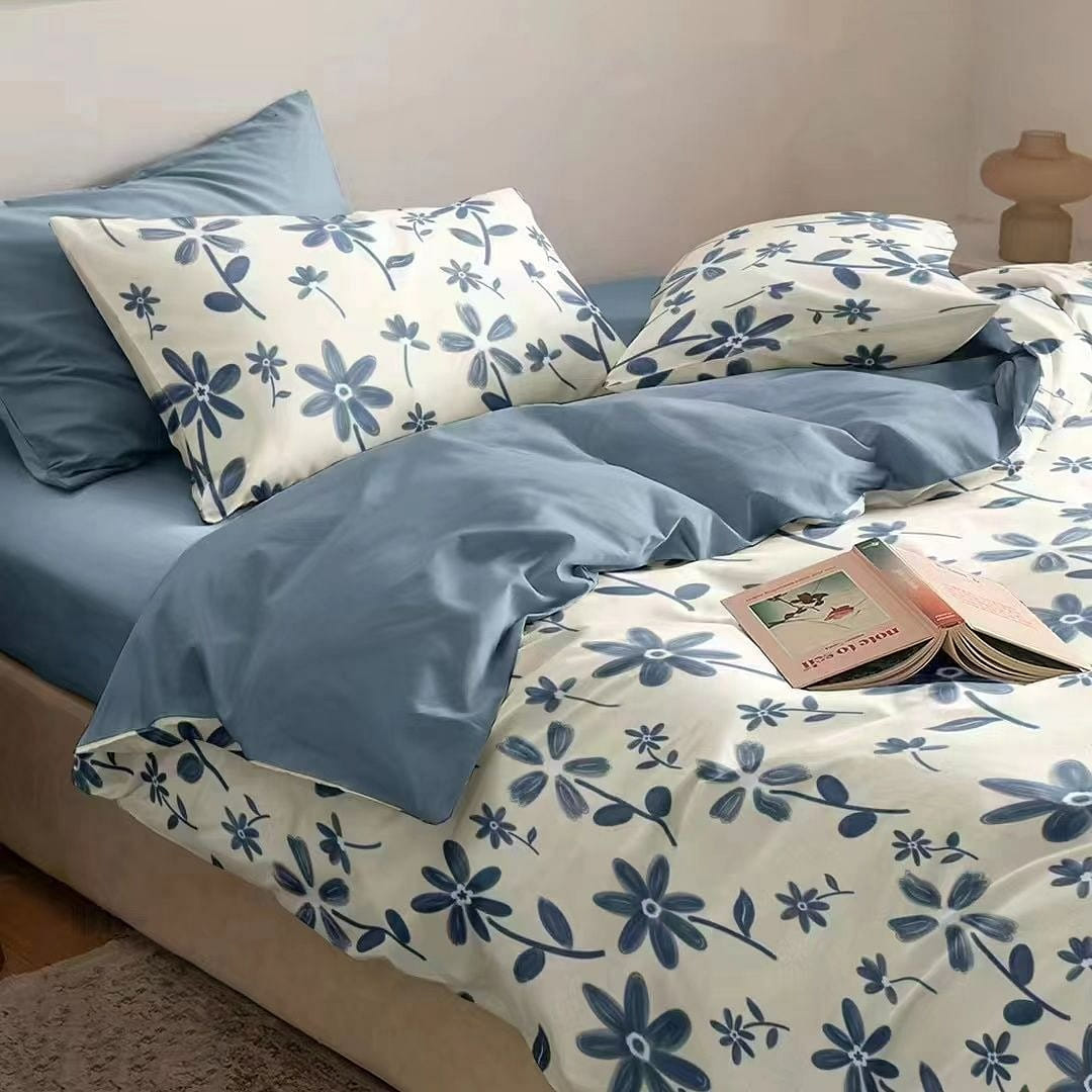 [small forestl150*200] INS Bed 4 Piece Duvet Cover + Sheet + Pillow Ca 1 ส่วน
