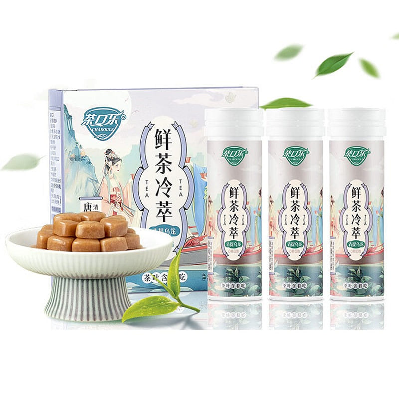 Tea lozenges, fresh breath candy, 3-bottle Qingti 81 g