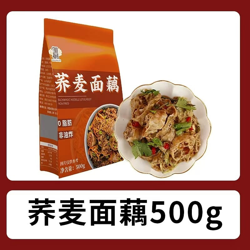 0 Fat buckwheat noodles lotus root juice 500g 500 กรัม