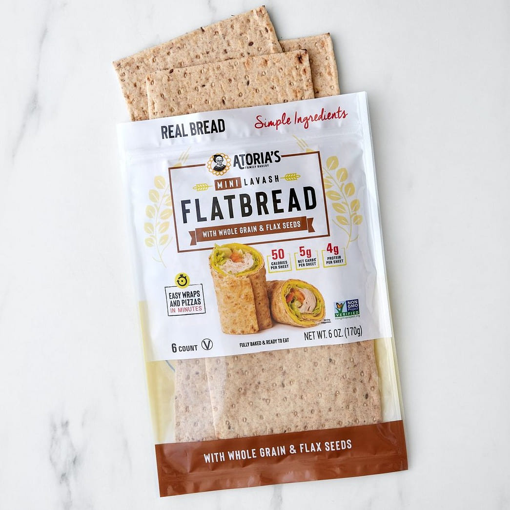 Atoria's Family Bakery Mini Whole Grain & Flax Lavash Flatbread 8 개입