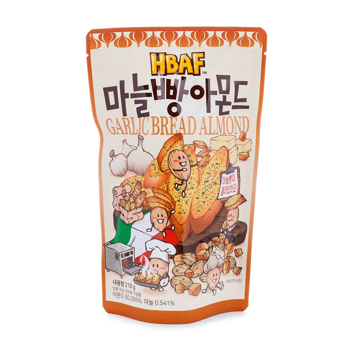 Hbaf 마늘빵 아몬드 210 그램
