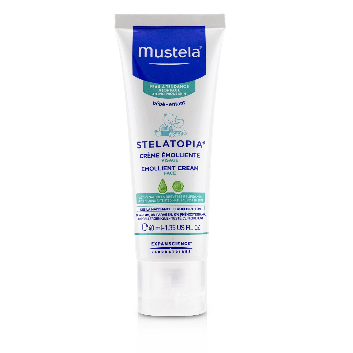 Mustela Stelatopia Emollient Cream For Face (Anti Redness Action) 40ml/1.35oz 40 ml
