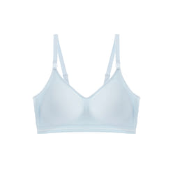 우브라스 오버플로 방지 빈틈없는 청량 모유 수유 후크 브라-퓨어 블루-L 100 그램