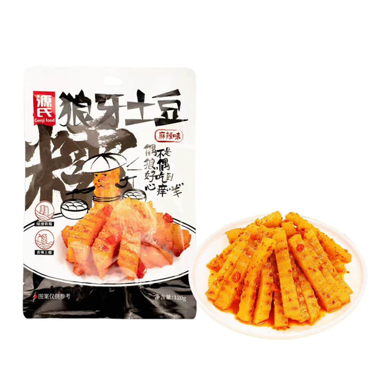 Yuan's Wolf Teeth Potato Spicy Flavor 1 Bag 120 กรัม