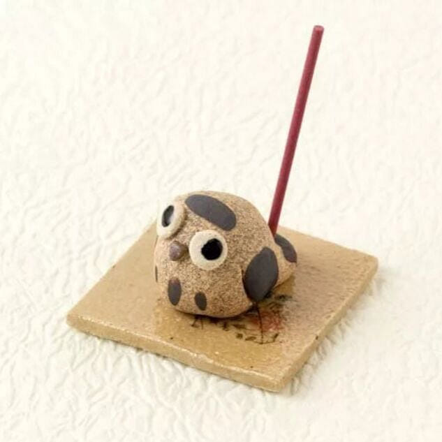 Seto Ware Animal Incense Holder(Gift Box) - Owl 1 count