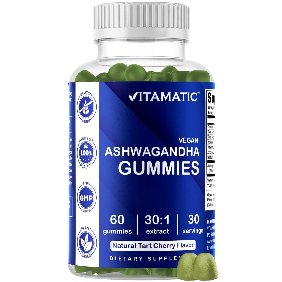 Vitamatic Ashwagandha, 60 Vegan Gummies 1 each