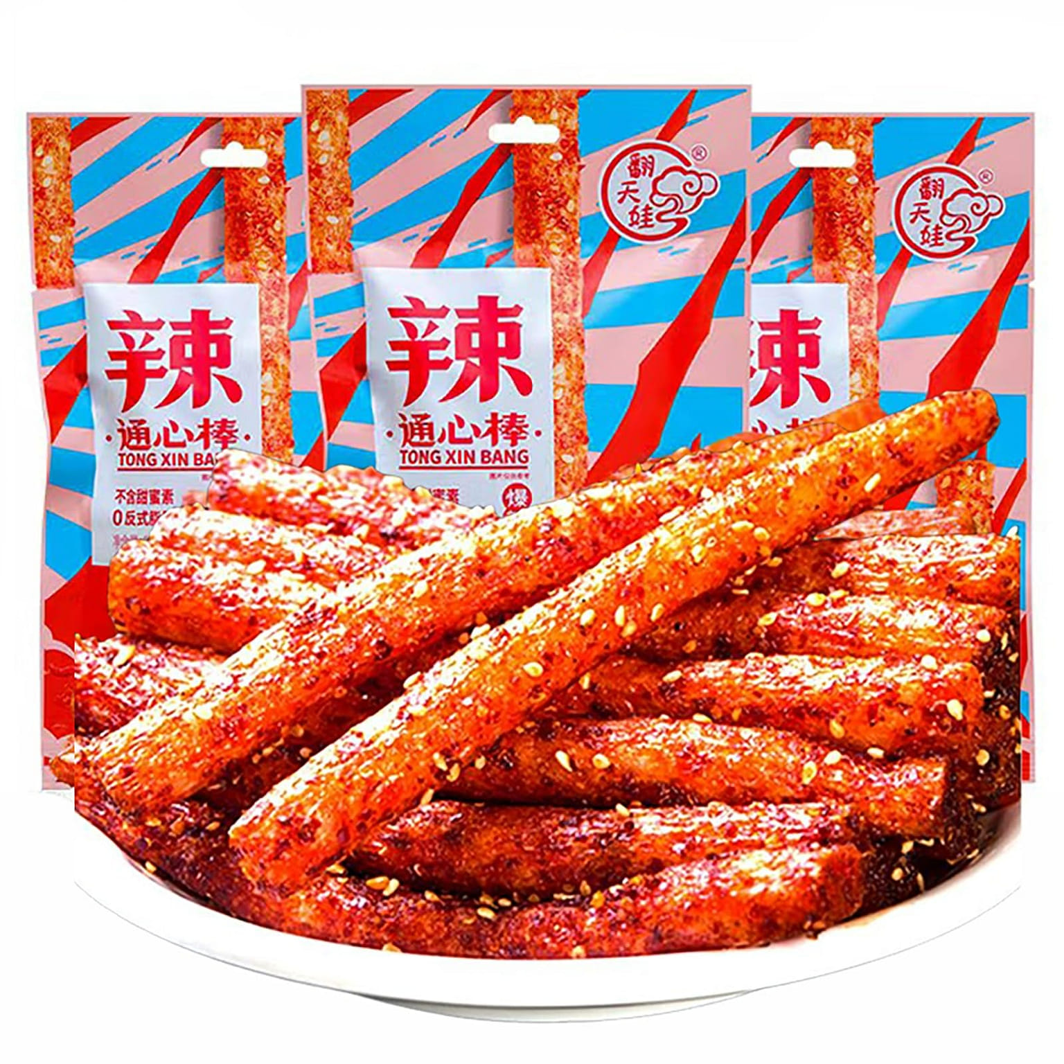 Latiao Spicy Strips 3 Packs Latiao Spicy Gluten Classic Chinese Special Snack 68 그램
