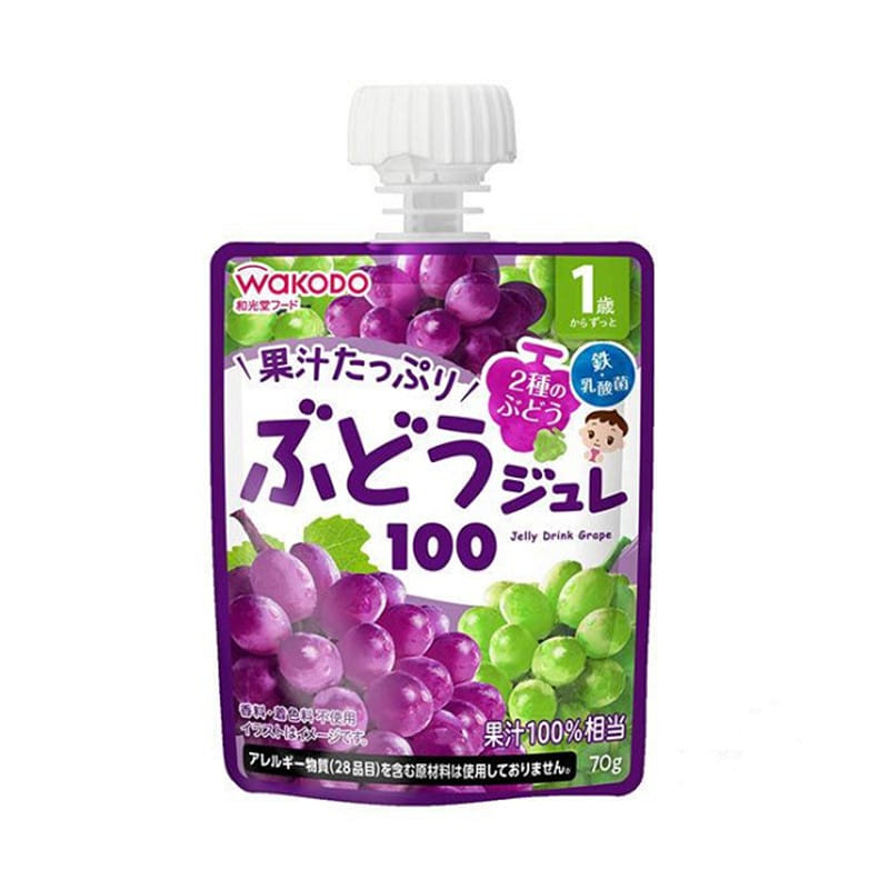 Wakodo Jelly Drink Grape 100 70g 70 그램