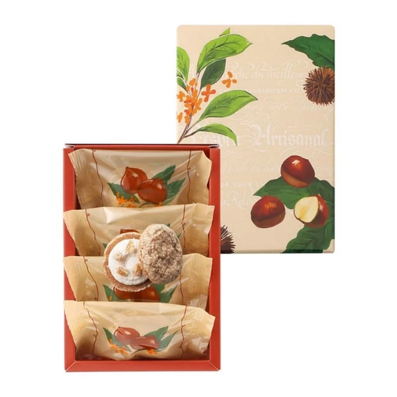 Chestnut And Maple Syrup Sandwich Macaroons 3pcs 1 케이스