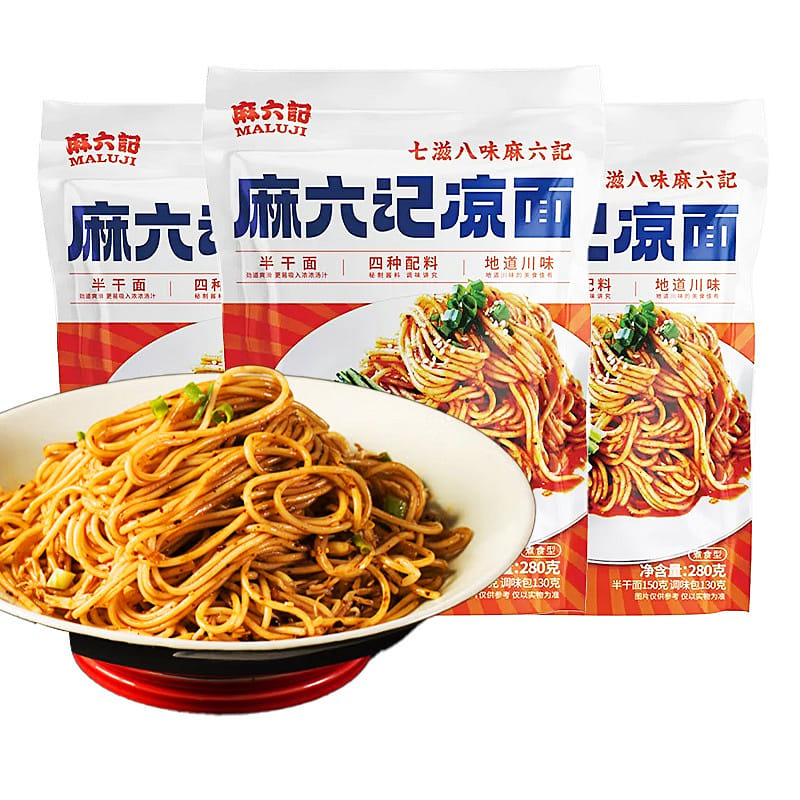 3 bags of sesame Liuji cold noodles 840 그램