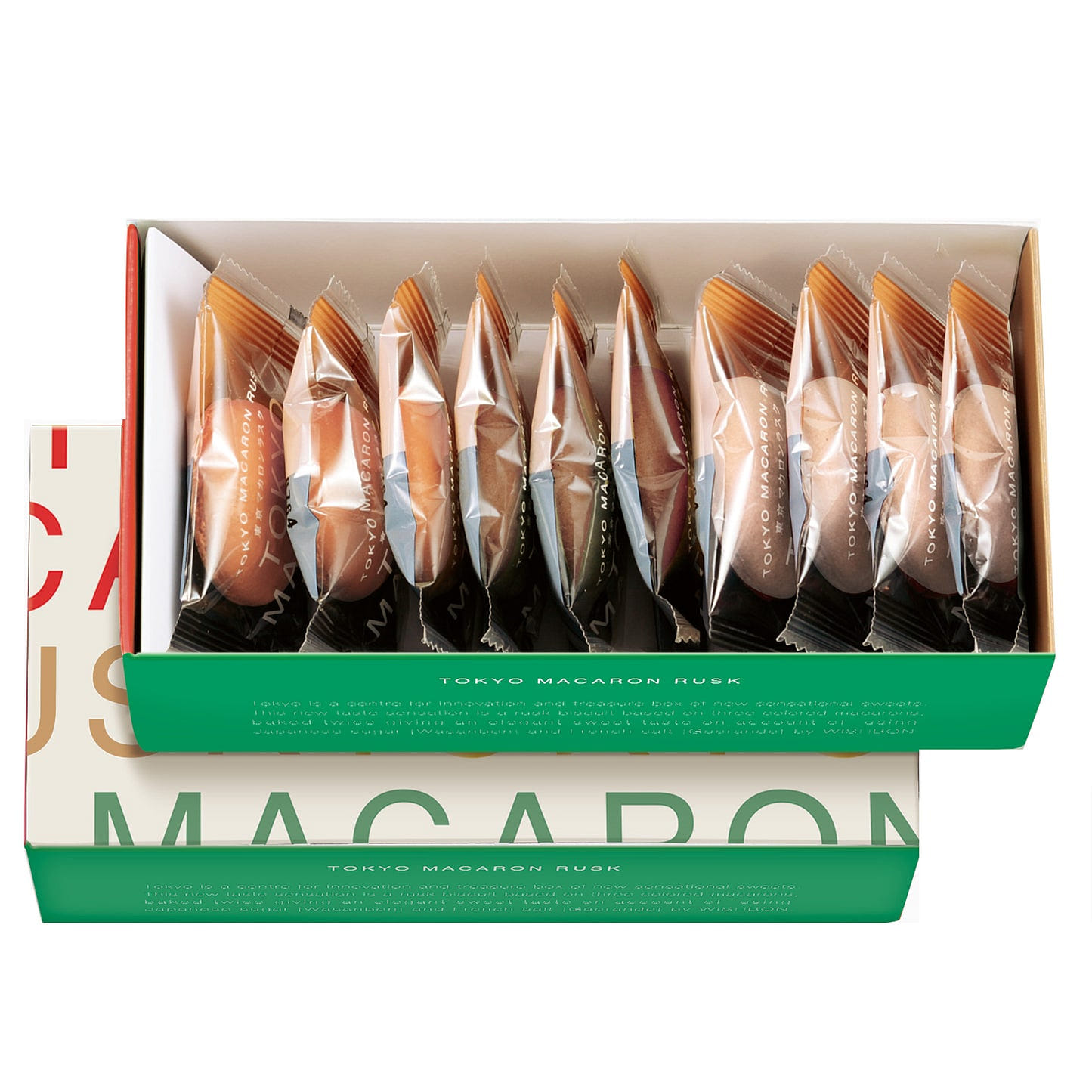 Tokyo Macaron Rusk 10pcs Caramel&Vanilla,Chocolate 1 box