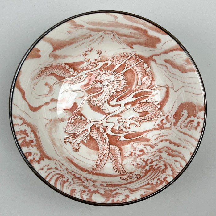 Made-in-Japan Akaryu Ramen Noodle Dragon Bowl - Red, 8" dia., 32 oz 1 ส่วน