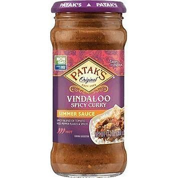 Patak's Vindaloo Spicy Curry Simmer Sauce - Hot & Spicy, 15 oz jar 15 oz