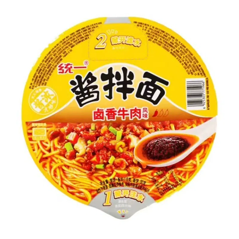 Tongyi Sauce Mixed Noodles Spiced Beef Flavor 115g * 1 box of instant Zhajiangmian, special beef Lo mein, instant noodles 115 กรัม