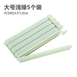 5 Count/Pack-Green-Extra Long Large Plastic Food Sealing Clips 1 each
