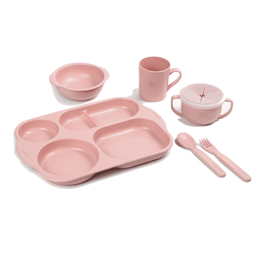 [Ship from US]DAILYLIKE Bonbon Eco-Friendly Corn Tableware Set of 3 Strawberry 1 케이스
