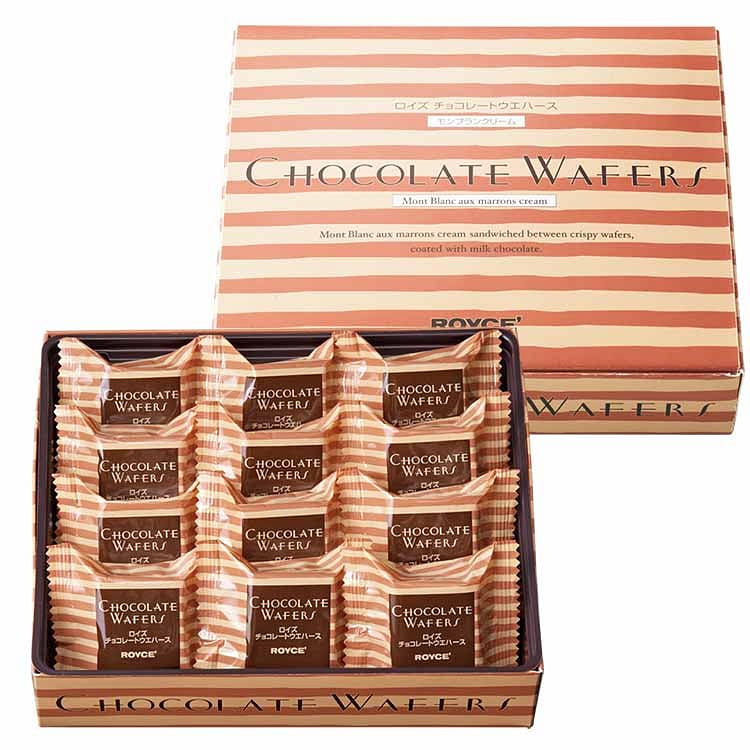 【Fresh Date】Hokkaido Royce Chocolate wafers 12pcs (Mont Blanc cream) limitied 1 box