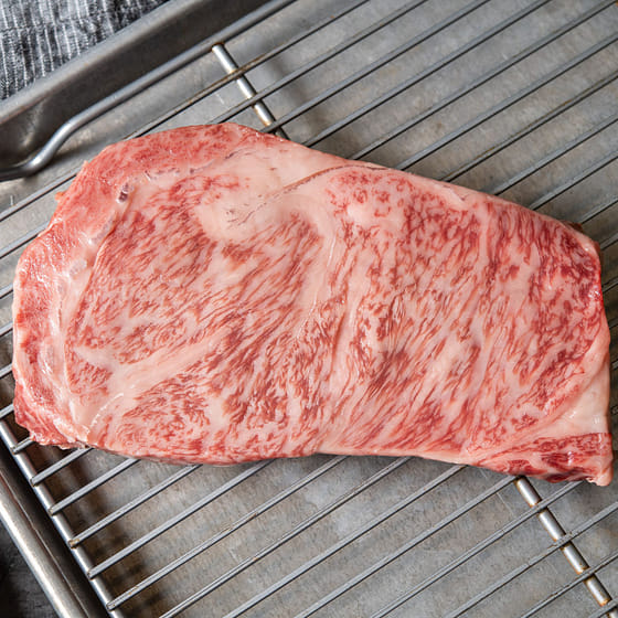 weee_meat_A5 Japanese Wagyu Beef Striploin Steak | Miyazakigyu 10 oz