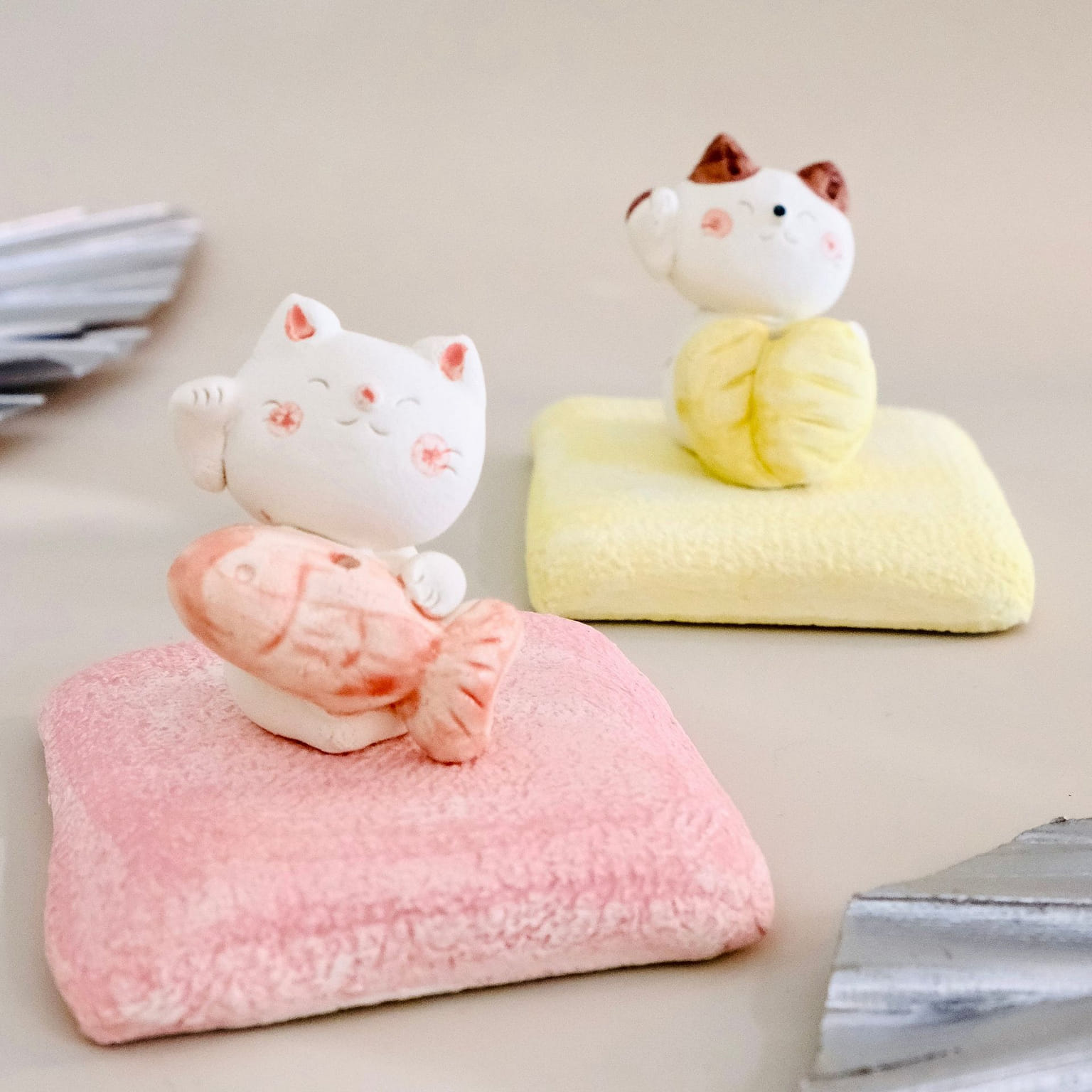 Seto ware Incense Holder(Gift Box) Kitty Pink 1 개입