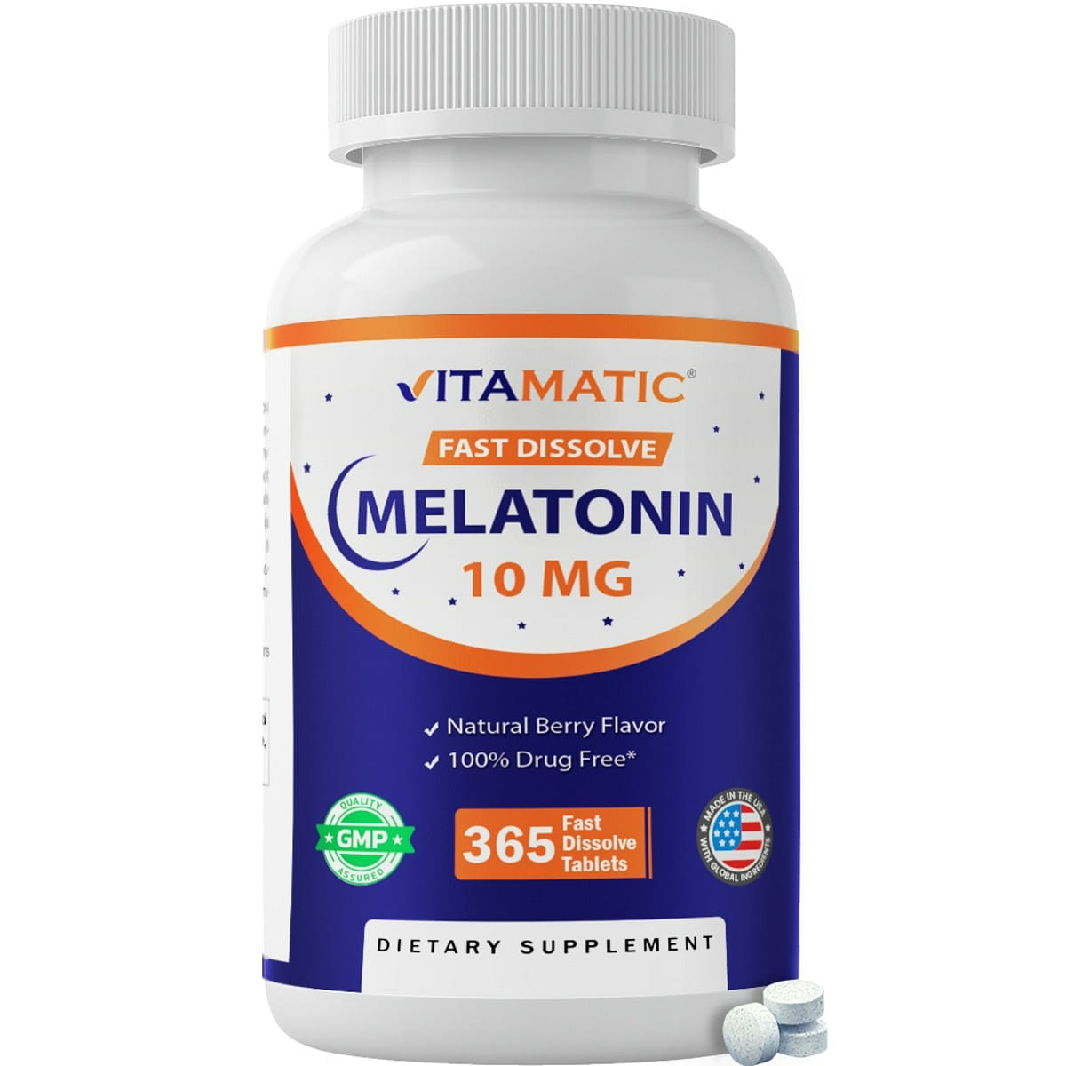 Melatonin 10mg 365 Fast Dissolve Tablets 1 개