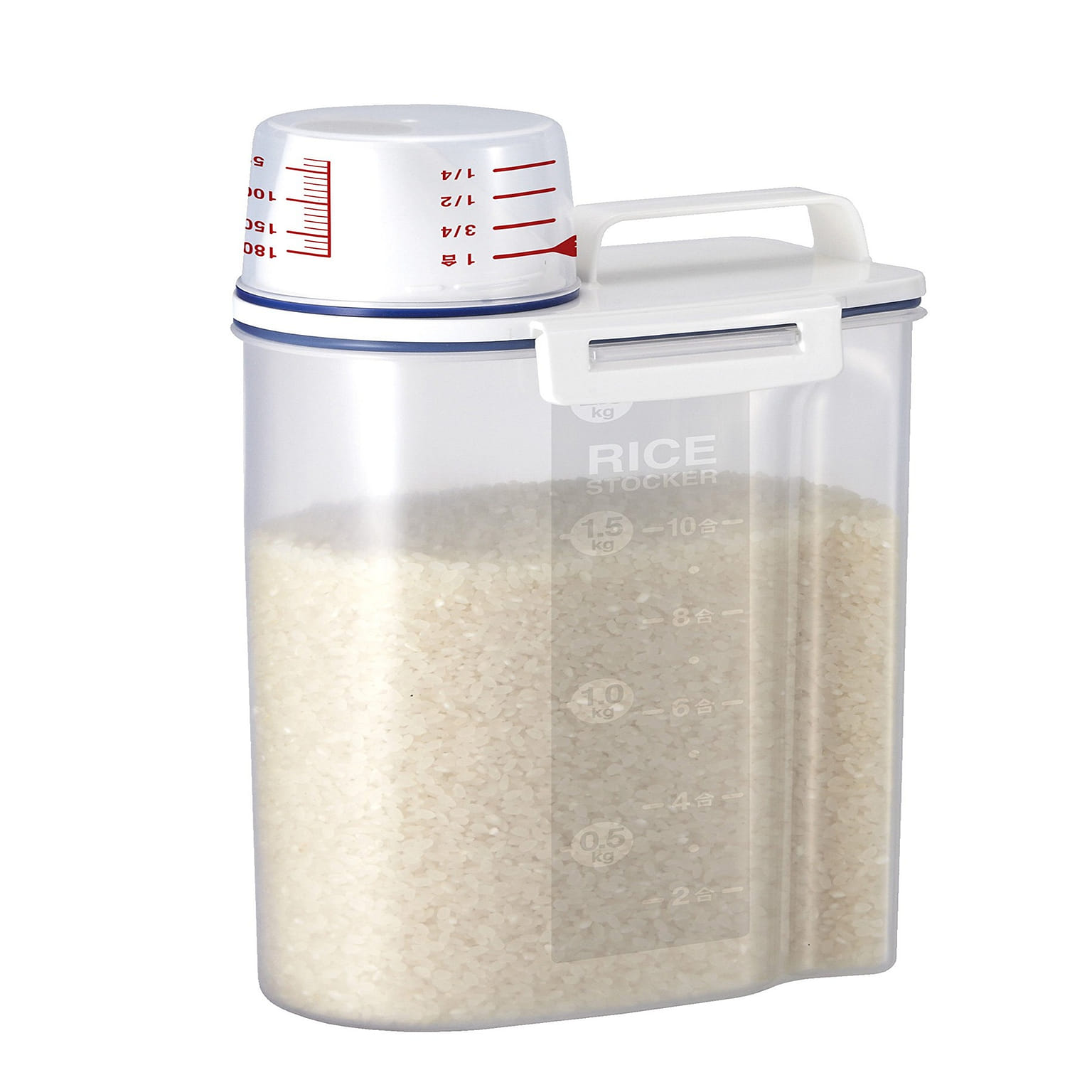 Rice Container Bin with Pour Spout Plastic Clear 1 each