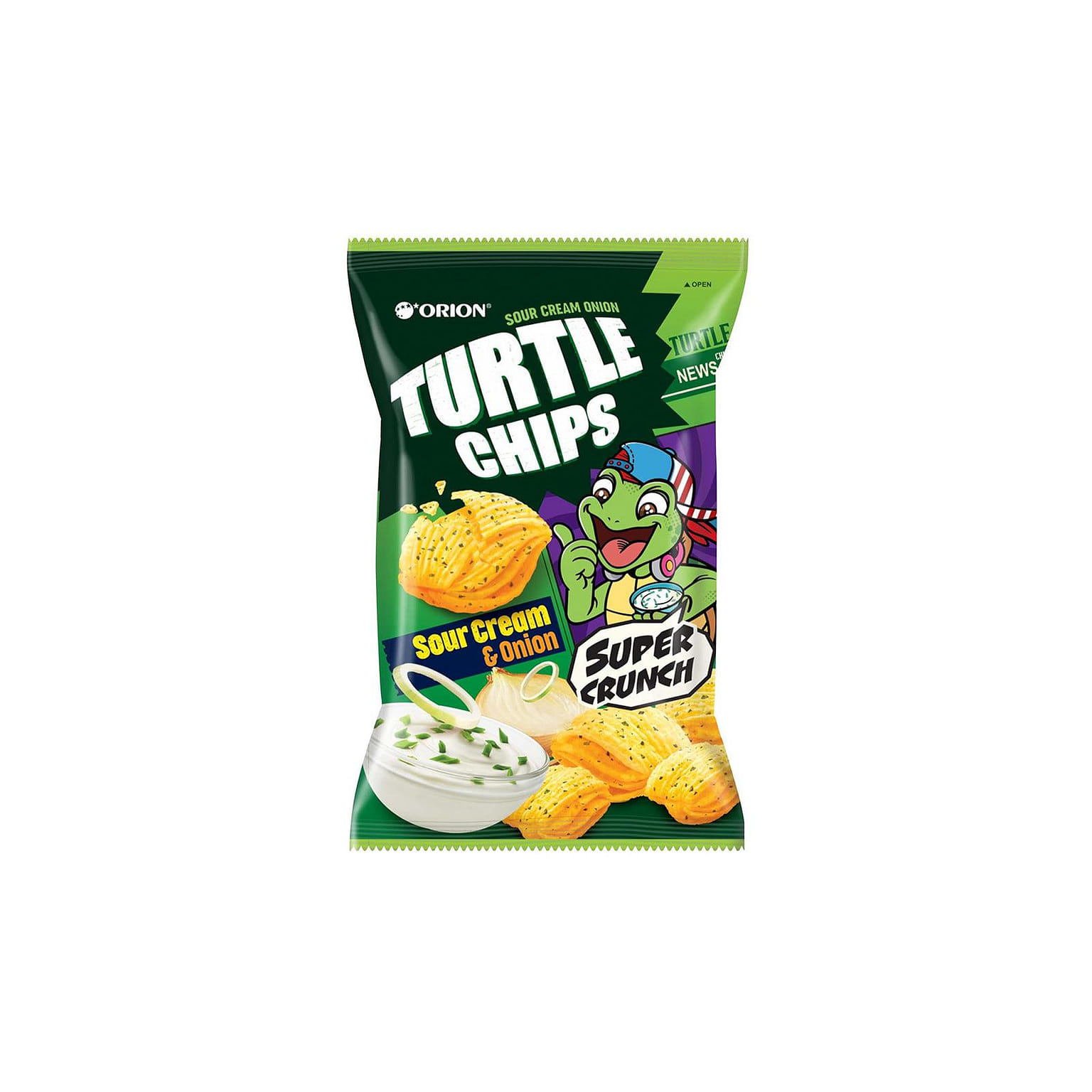 ORION Turtle Chips (Sour Cream & Onion) 5.65oz(160g) 1 each