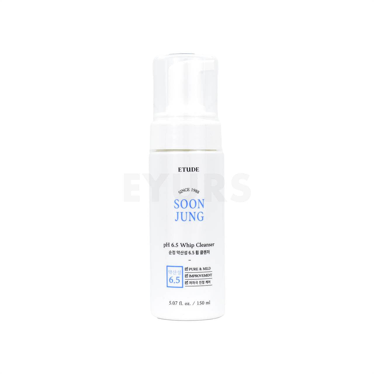 韓國 ETUDE 伊蒂之屋 SOON JUNG 純晶泡沫潔面慕斯 弱酸性6.5氨基酸洗面奶 柔潤淨爽 泡沫細膩 深層清潔 150 毫升