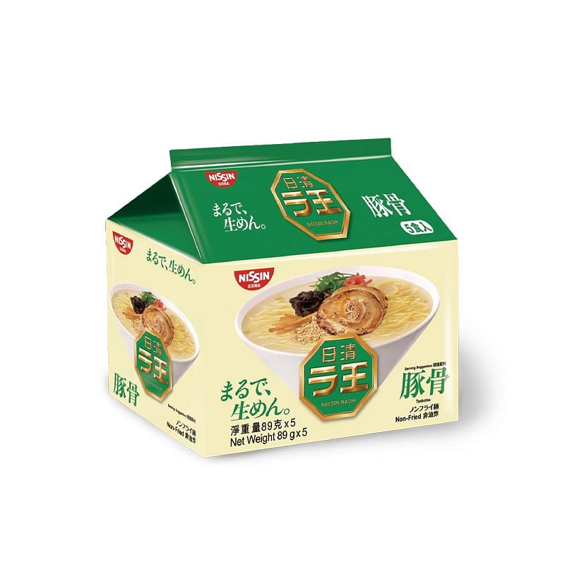 日清拉王方便麪非油炸豚骨味89g*5袋 445 克