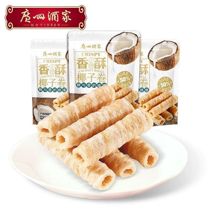 Guangzhou Restaurant Coconut Roll Thai Flavor Coconut Content 30% 150 กรัม