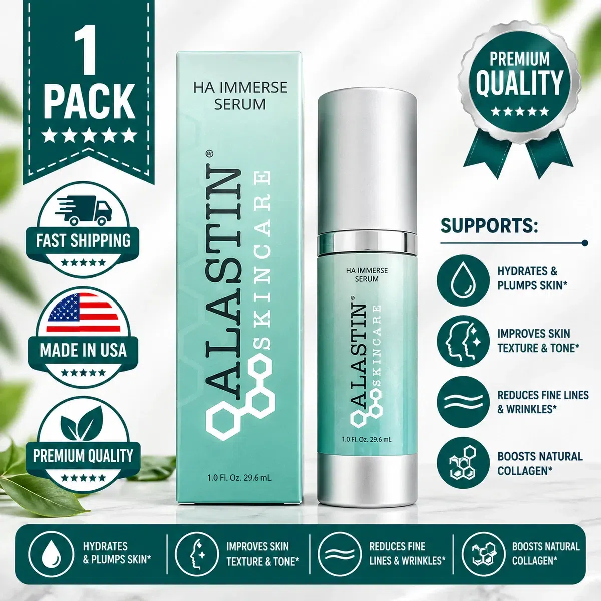 Alastin HA Immerse Serum 1oz Hyaluronic Acid 1 pack