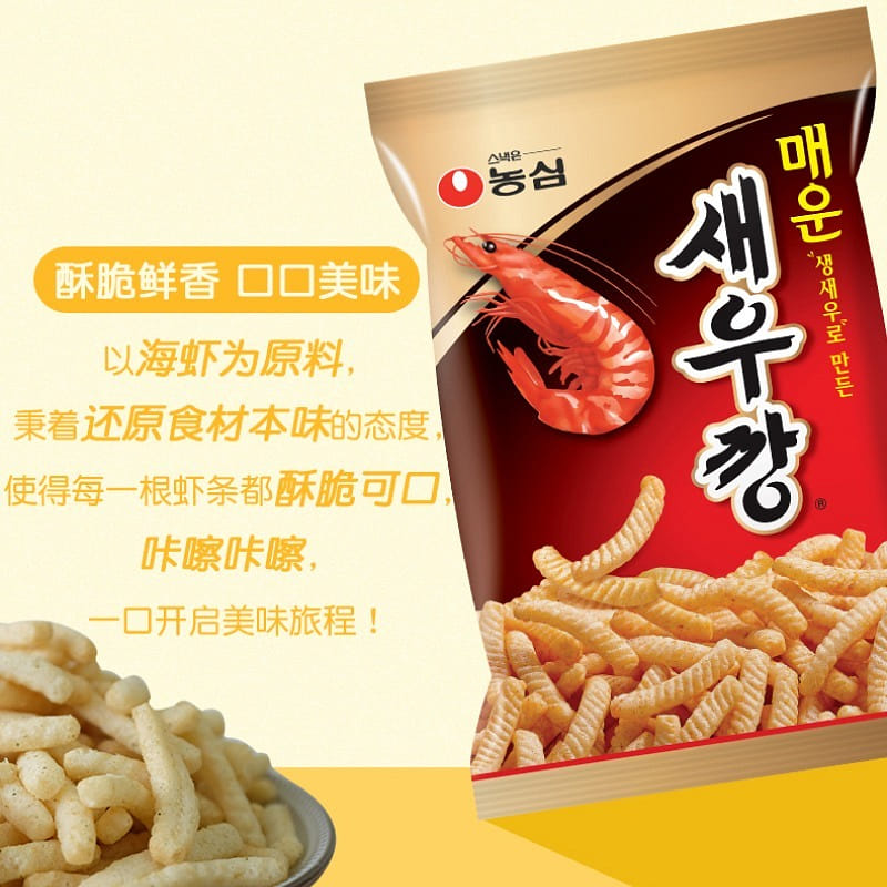 韓國農心鮮蝦條辣味 90 克