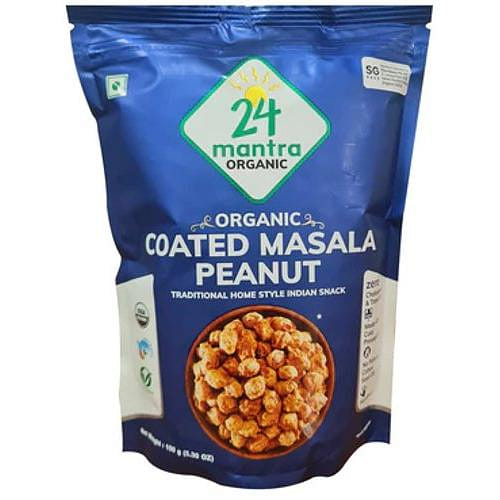 24 Mantra Organic Coated Masala Peanut, 5.30 oz bag 5.3 온스