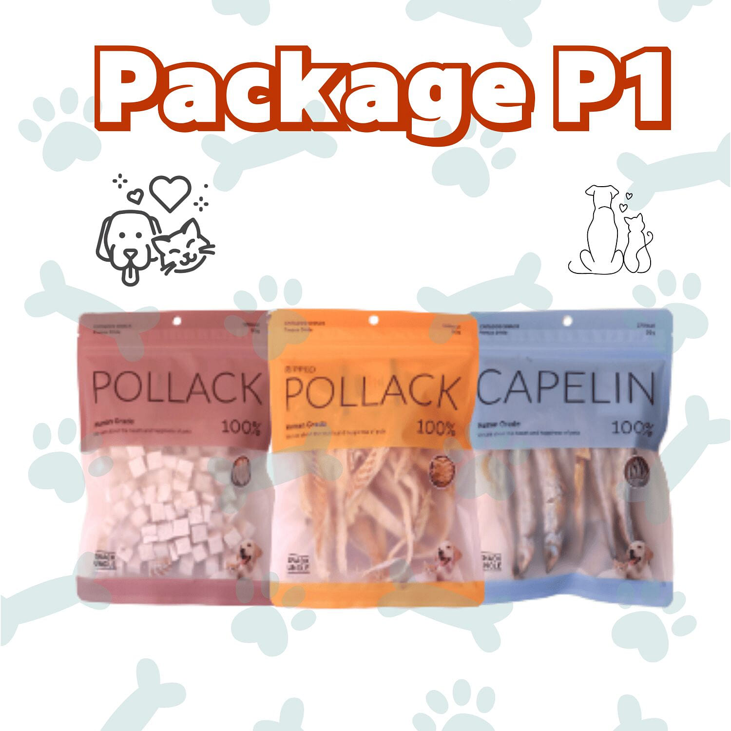 Snack Uncle:  Package 1 Pollock & Capelin 3 pack