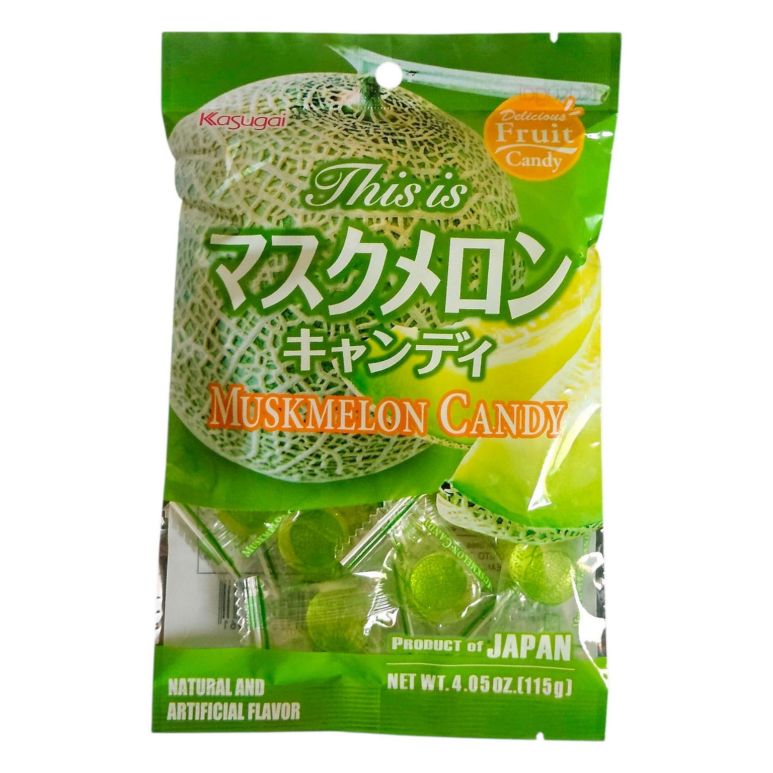 Kasugai Muskmelon Cantaloupe Hard Melon Candy 4.05 oz