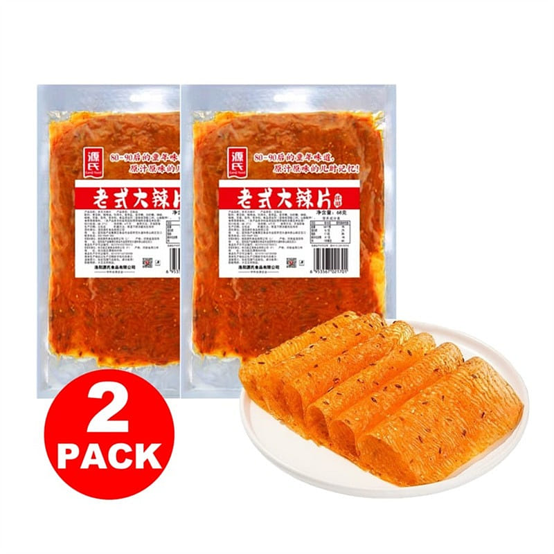 Yuanshi Old-fashioned Spicy Tofu Skin Slices 68g*2 2 each