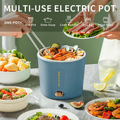 Hot Pot Electric, 1L Mini Ramen Cooker, 450W-Blue 1 count