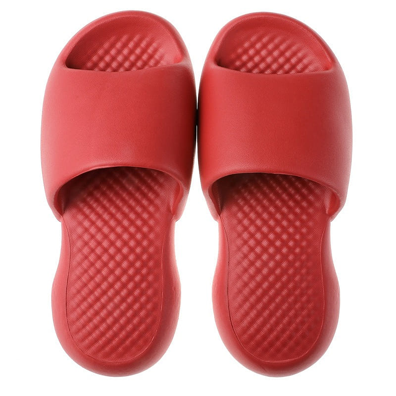 Slippers Like a Cloud Non-Slip Quick Dry Shower Sandals Bathroom, Red, 37-38 1 count