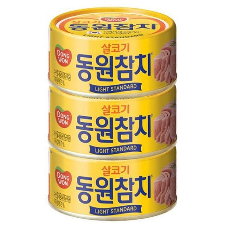 동원 살코기 라이트스탠다드 참치통조림, (250g, 3개) 1 케이스